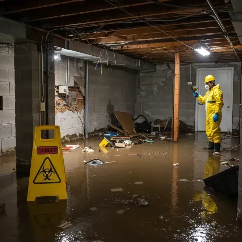 Flooded Basement Electrical Hazard in Brentwood, NH Property